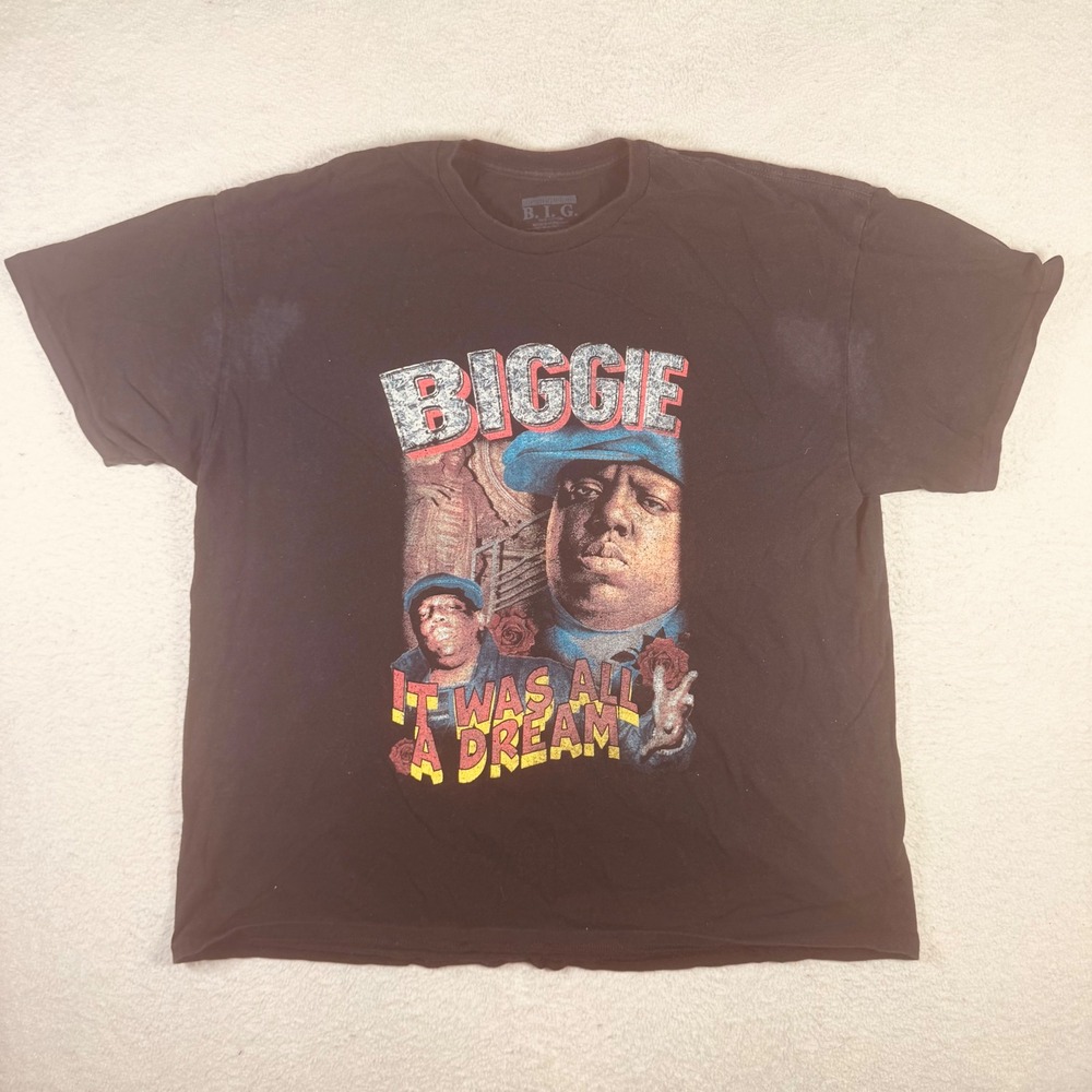Brooklyn Mint Biggie T-Shirt Mens 2X Black Good It Was All A Dream Graphic Tee